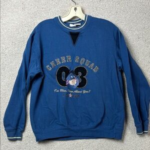 Disney Eeyore Blue Cheer Squad Crewneck Sweater Sweatshirt Vintage